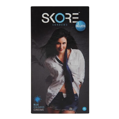 Skore Blue Condoms, Unflavored 10 piece(s)/pack
