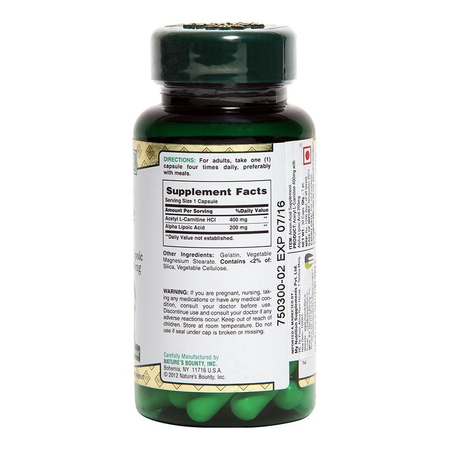 which is better l carnitine or fat burner HealthVit N-Acetyl L-Carnitine Alpha Lipoic Acid & Coq10 Price in India