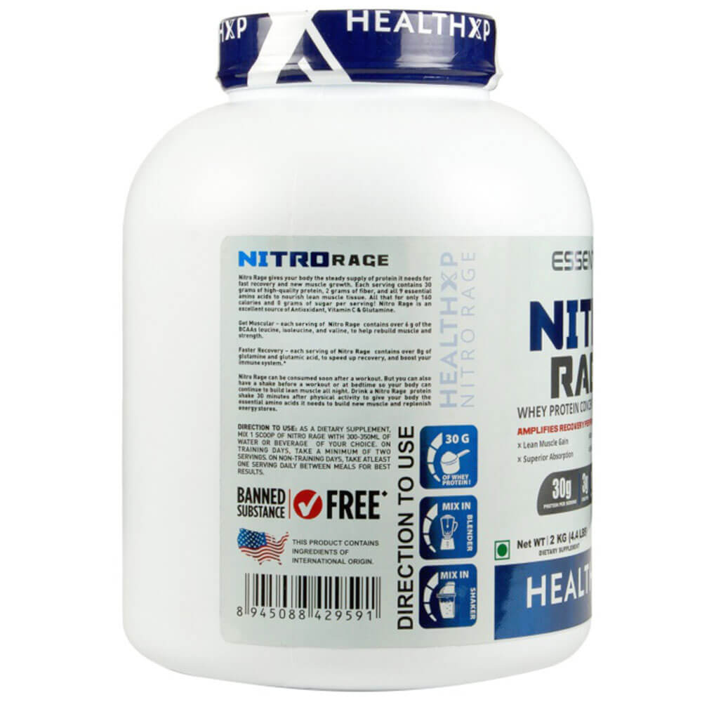 back - HealthXP Nitro Rage,  4.4 lb  Strawberry Cream 