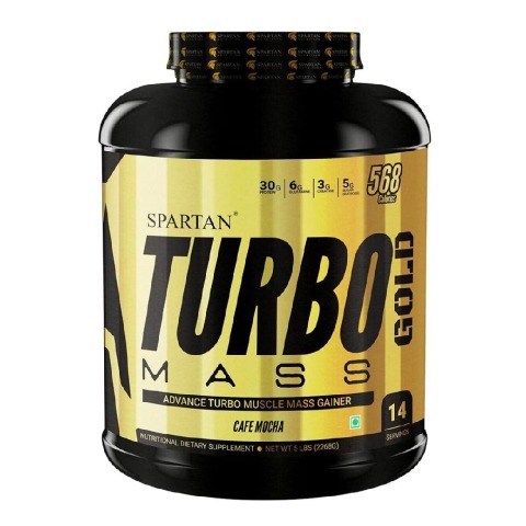 Spartan Nutrition Turbo Mass Gold,  5 lb  Cafe Mocha 