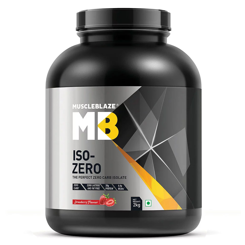 2 - MuscleBlaze Iso-Zero OP,  4.4 lb  Zero Carb Strawberry 