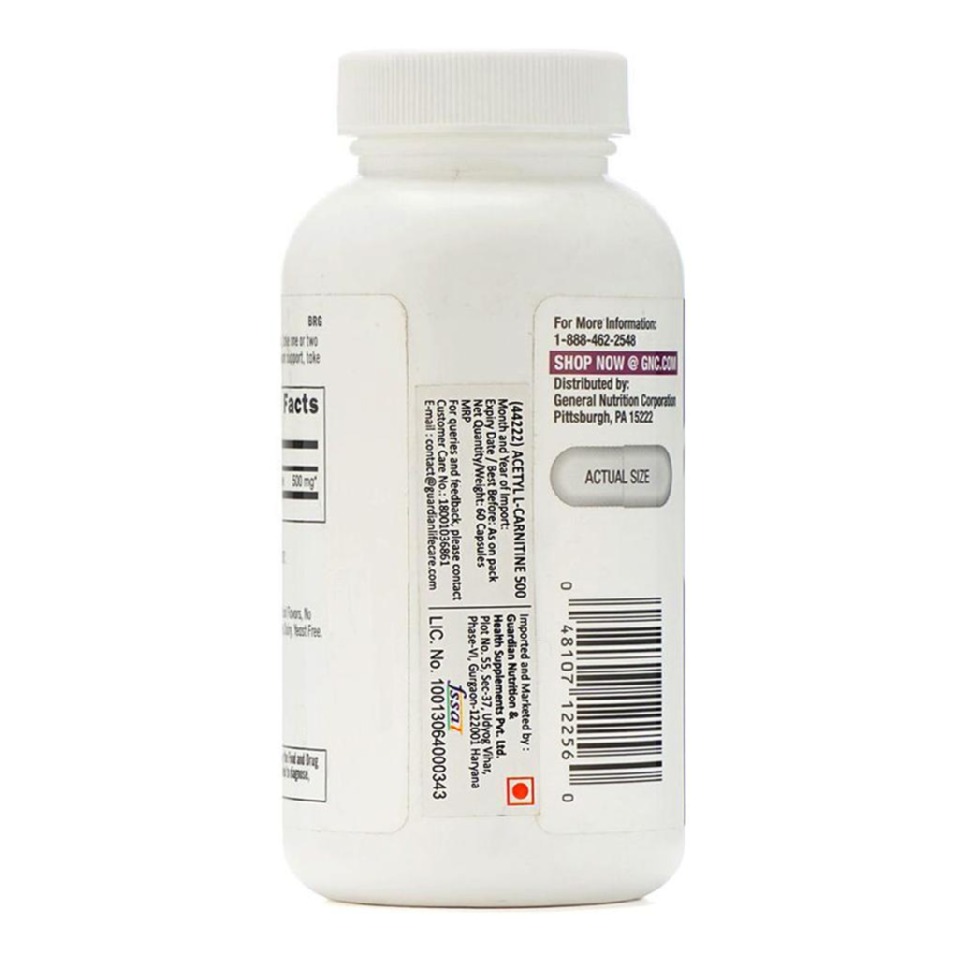 gnc acetyl l carnitine 500 Gnc Acetyl L Carnitine 500 Mg main image 1