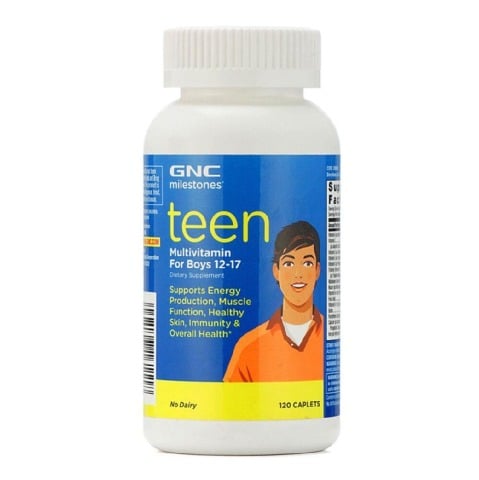 1 - GNC Milestones Teen Multivitamin for Boys,  Unflavoured  120 caplets 