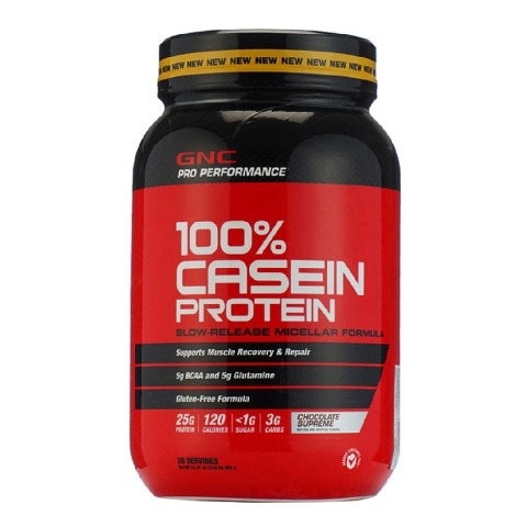 1 - GNC Pro Performance 100% Casein Protein,  2 lb  Chocolate 