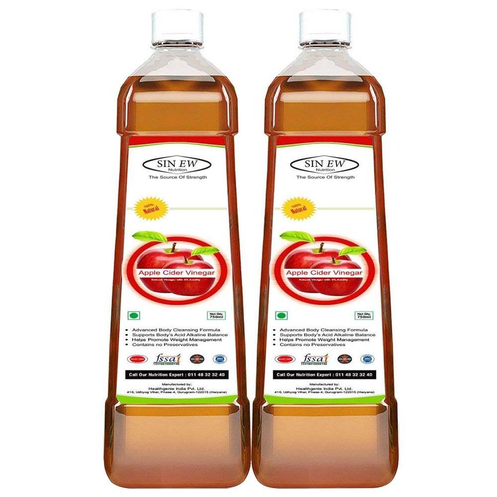 Sinew Nutrition Apple Cider Vinegar (Pack of 2),  0.750 L  Unflavoured 
