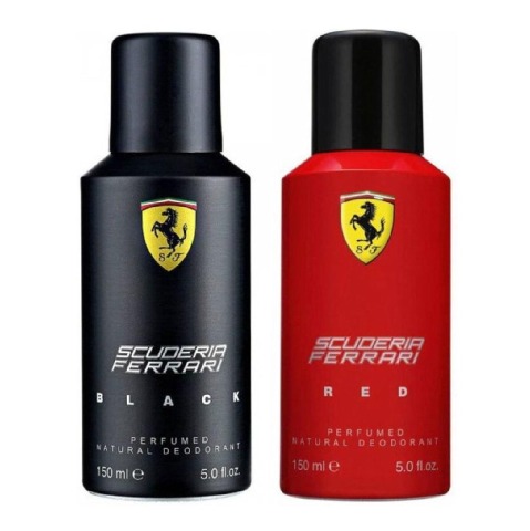 Ferrari Scuderia Red and Black Deodorant Spray Combo of 2,  150 ml  for Men 