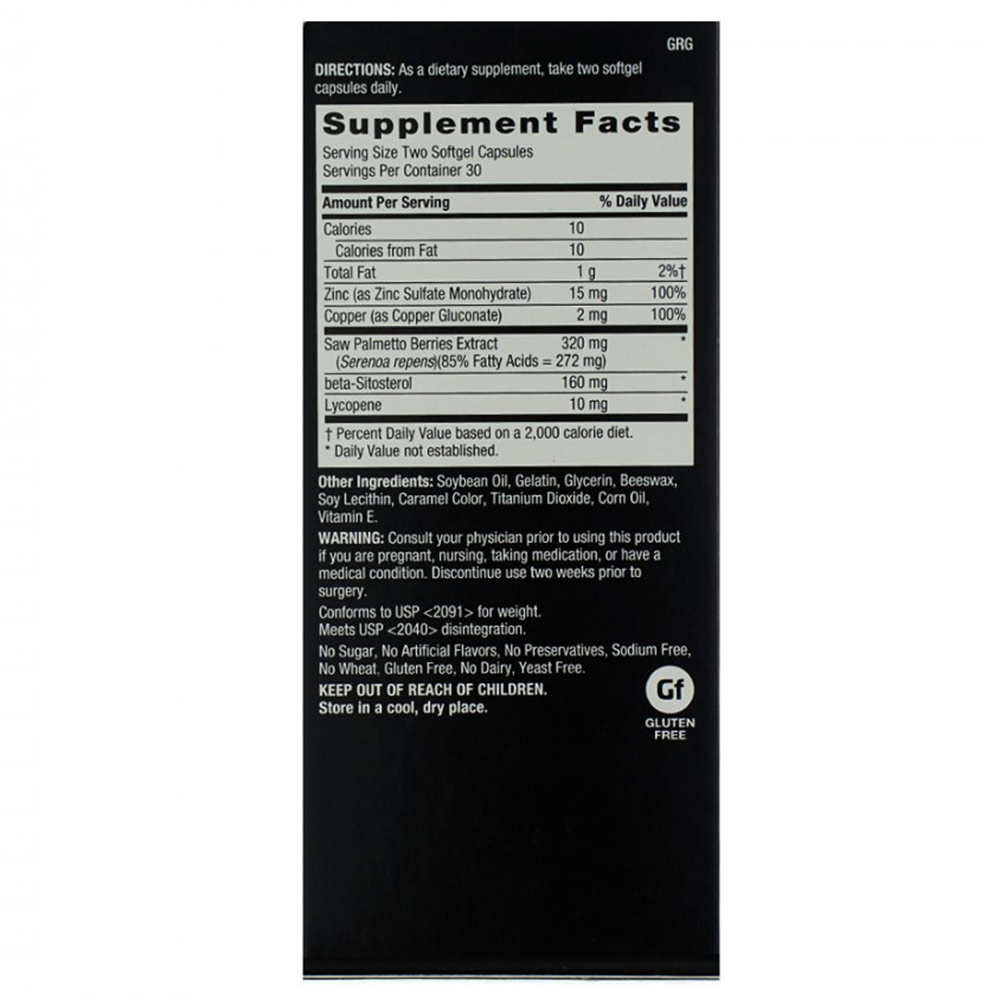 2 - GNC Men's Prostate Health Formula,  60 softgels 