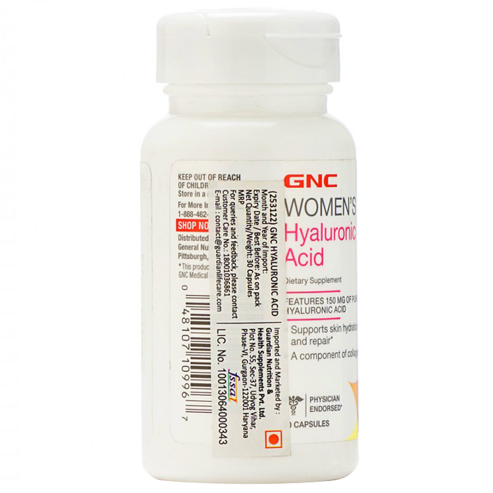 1 - GNC Women's Hyaluronic Acid,  30 capsules  Unflavoured 
