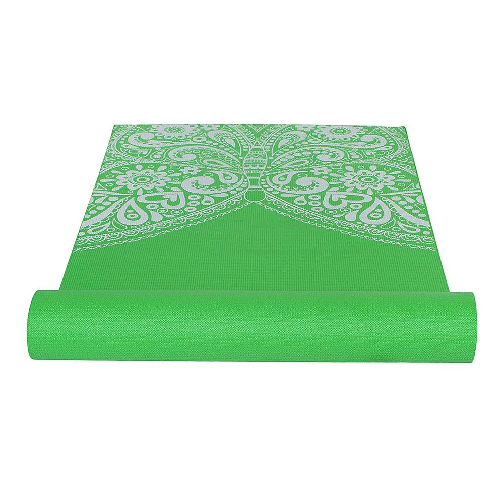 4 - Strauss Meditation Butterfly Yoga Mat,  Green  5 mm 