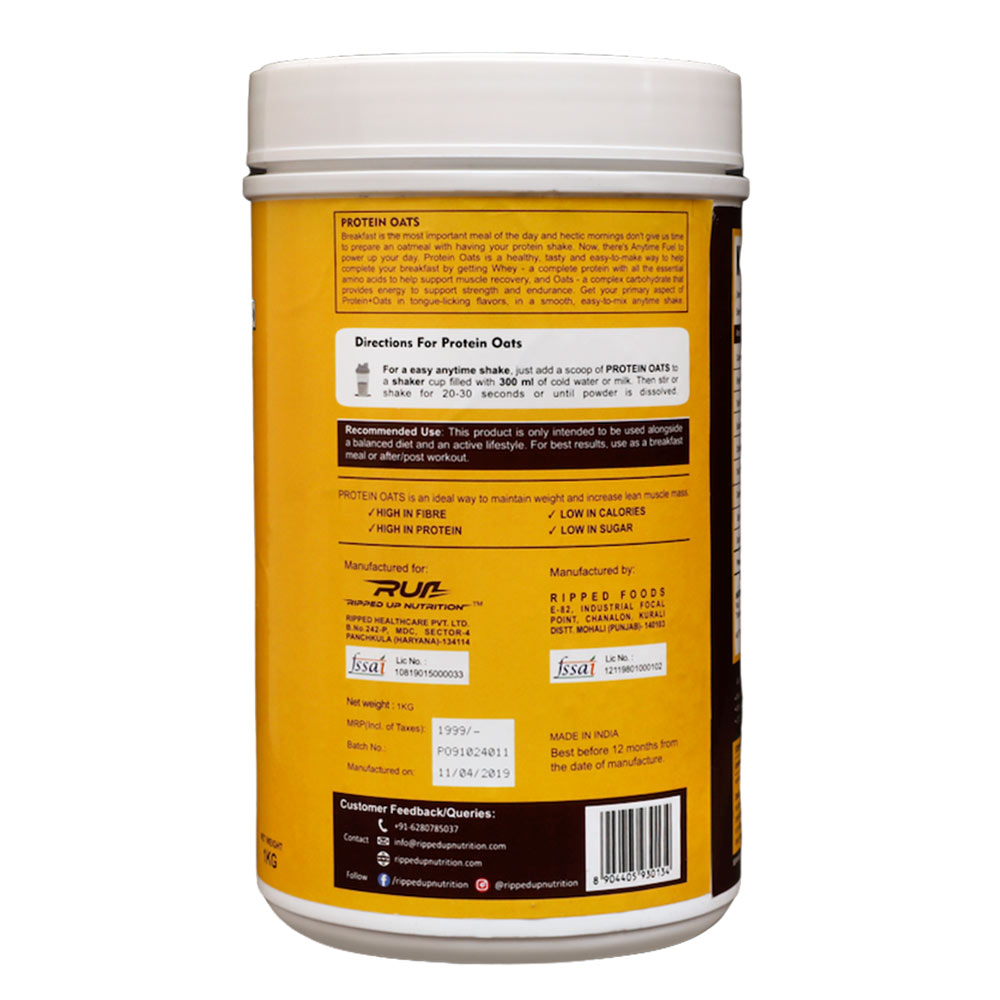 Benefit - Ripped Up Nutrition Protein Oats,  1 kg  Double Chocolate 