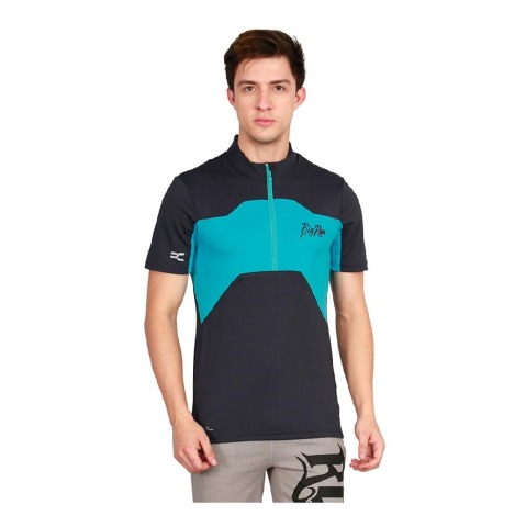 4 - Rocclo T Shirt-5056, Navy & Sky Blue Large