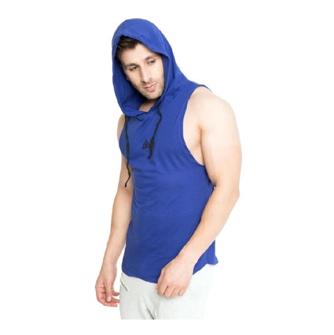 drop arm sleeveless hoodie