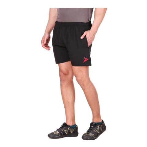 3 - Fitinc N S Lycra Shorts with Both Side Safety Zippered Pockets,  XL  Black 