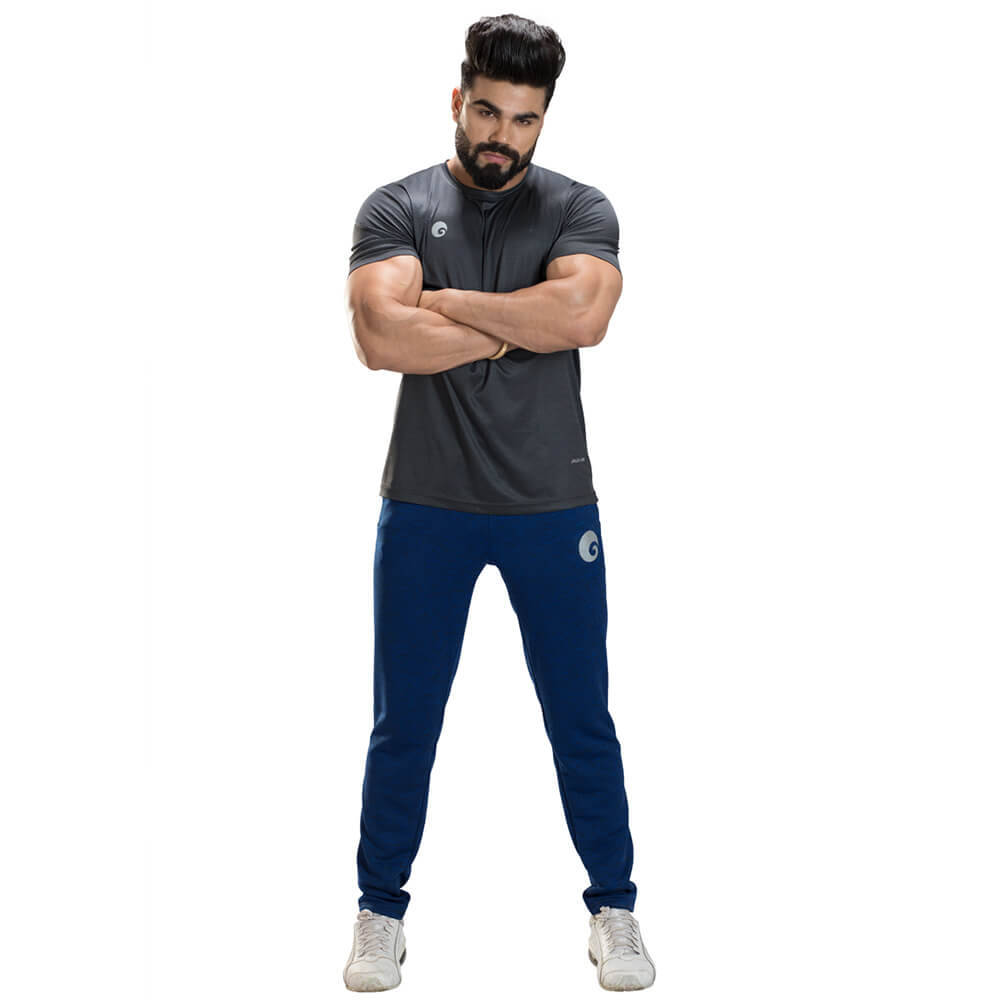 5 - Omtex Gym Polyester T Shirt TS1801,  Dark Grey  XL 