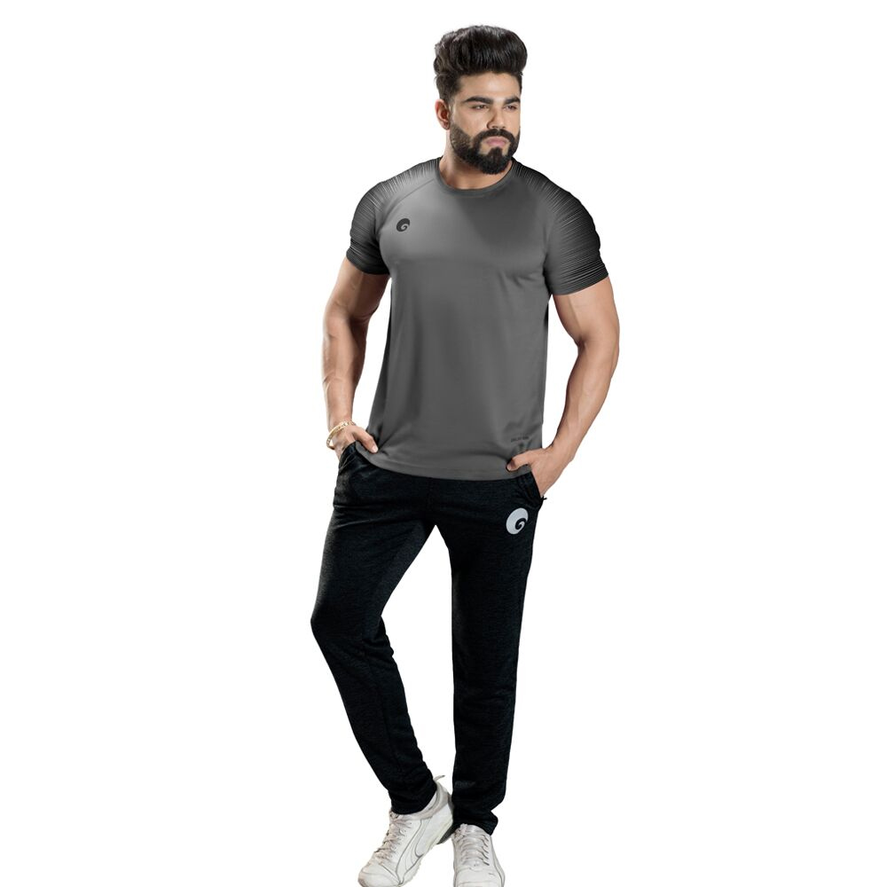 3 - Omtex Gym T Shirt Spider 007,  Grey  XXL 
