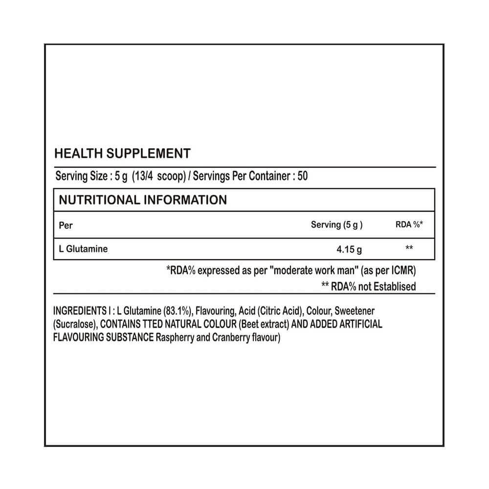 supplement - Myprotein L Glutamine,  0.55 lb  Strawberry Lime 