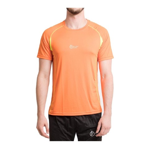 2 - Fitup Life Solid Men Round Neck Reversible T Shirt,  Orange  Large 