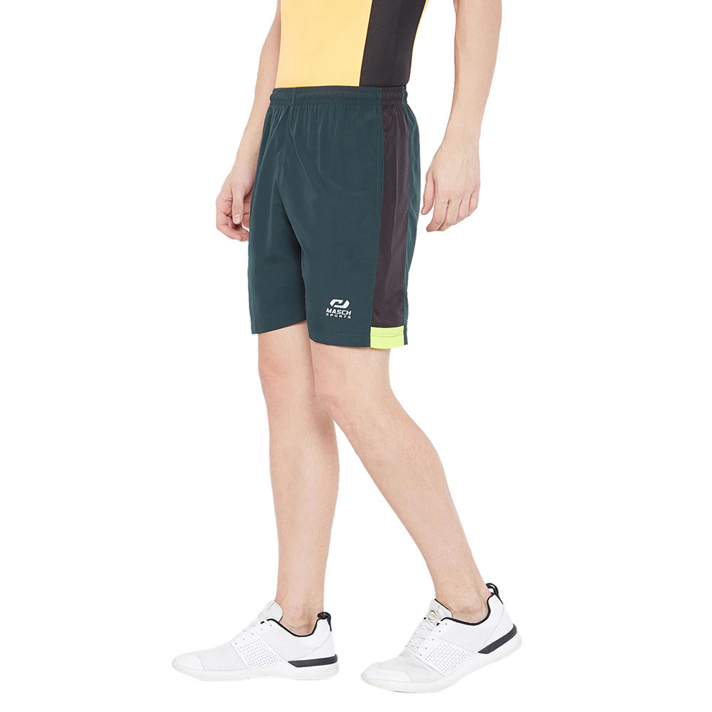 4 - Masch Mens Regular Fit Polyester Shorts (MSSH 0618 CS NEONHP BTLGRB),  Large  Bottle Green 