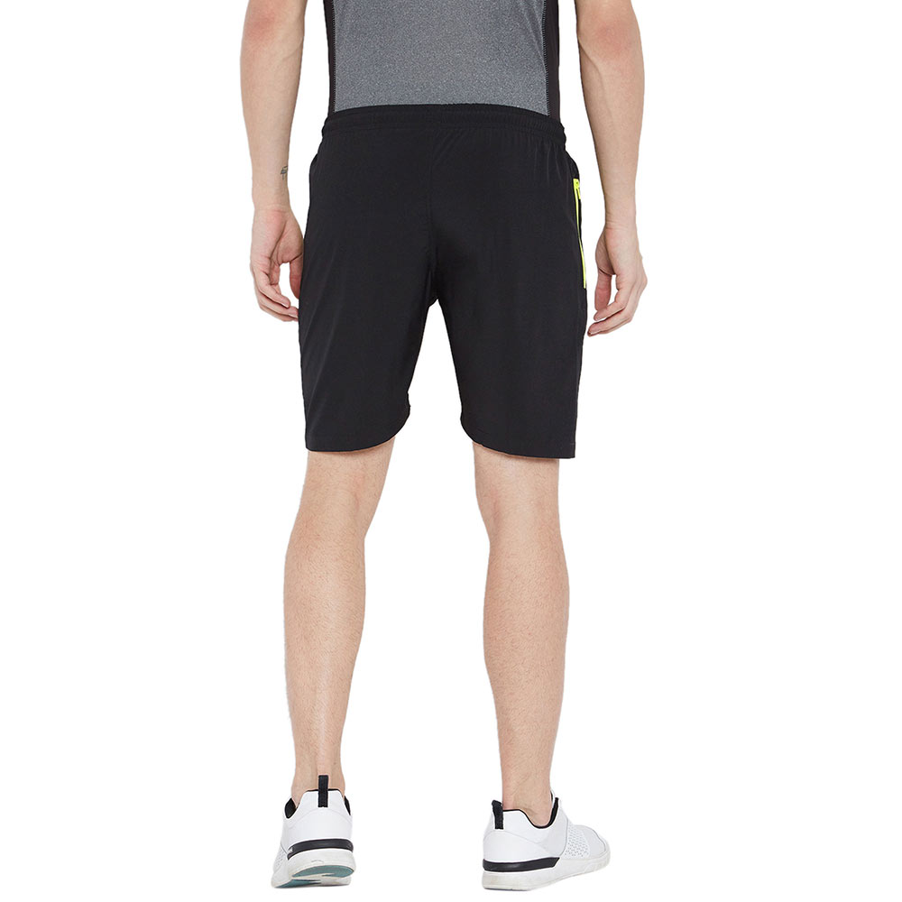 1 - Masch Mens Regular Fit Polyester Shorts (MSSH 0618 CS NZIP NOFLAP),  Medium  Black 