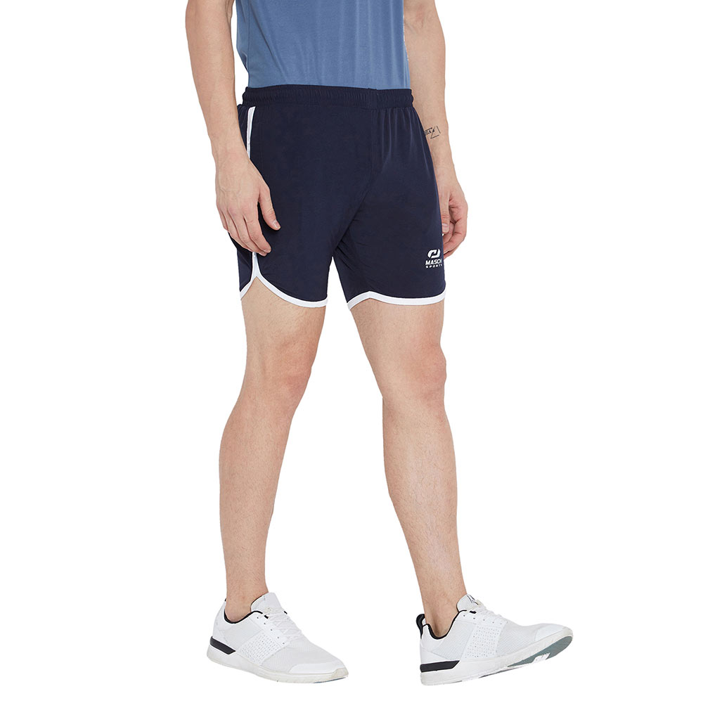 4 - Masch Mens Regular Fit Polyester Running Shorts (MSSH 0618 CS RS NB),  Medium  Navy Blue 