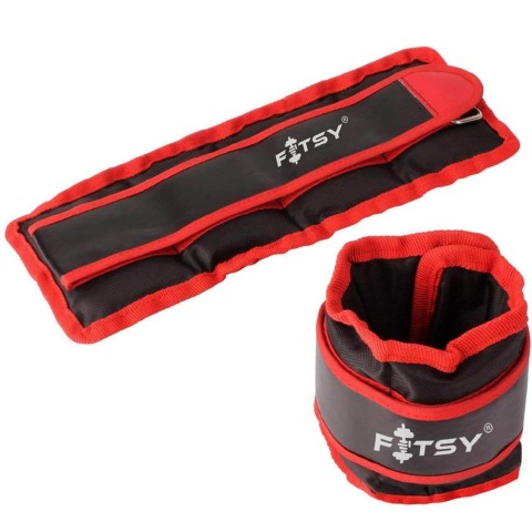 Fitsy Ankle Weights,  Red & Black  1.5 kg 