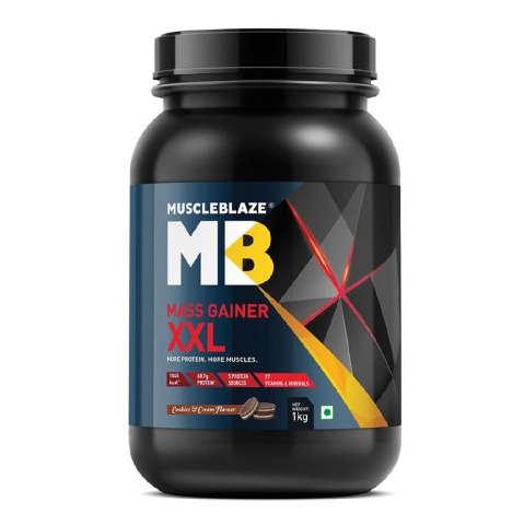 1 - MuscleBlaze Mass Gainer XXL,  2.2 lb  Cookies & Cream 