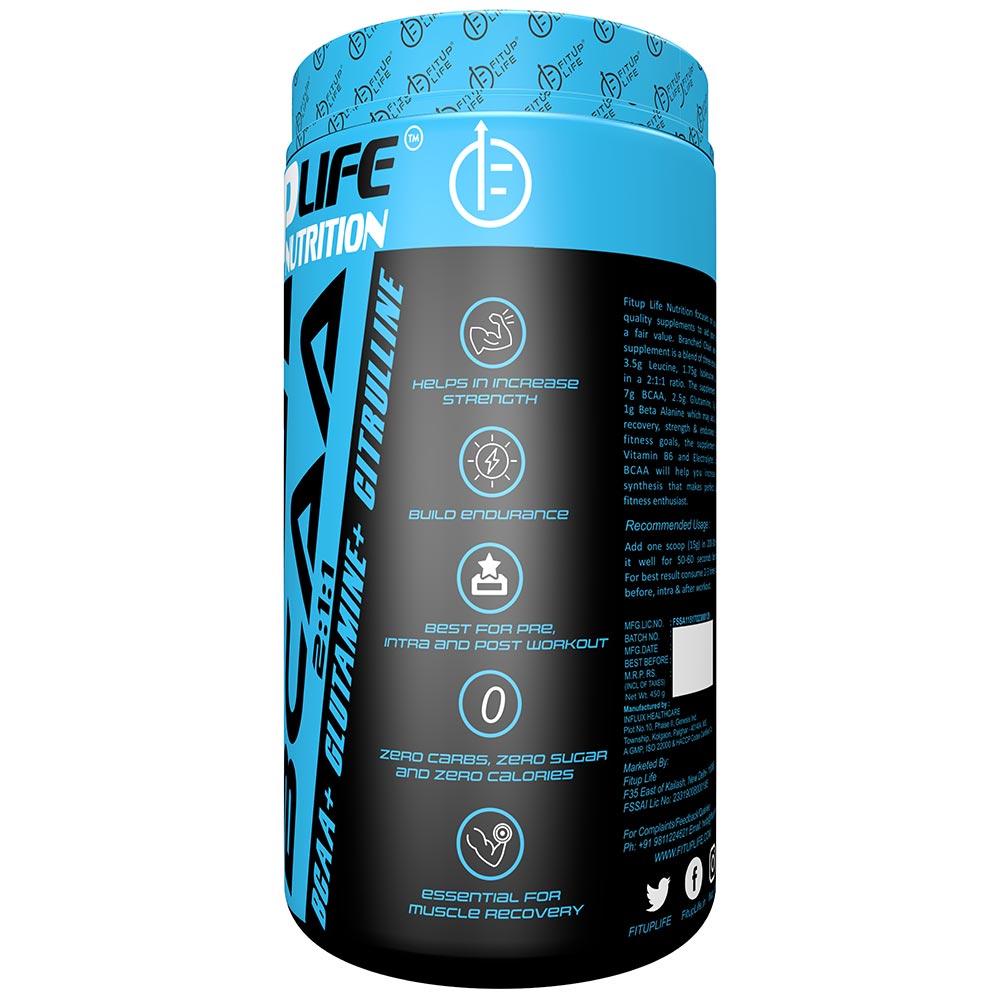 highlights - Fitup Life BCAA 2:1:1,  0.99 lb  Mix Fruit 