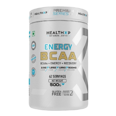 HealthXP Premium Series Energy BCAA,  1.1 lb  Green Apple 