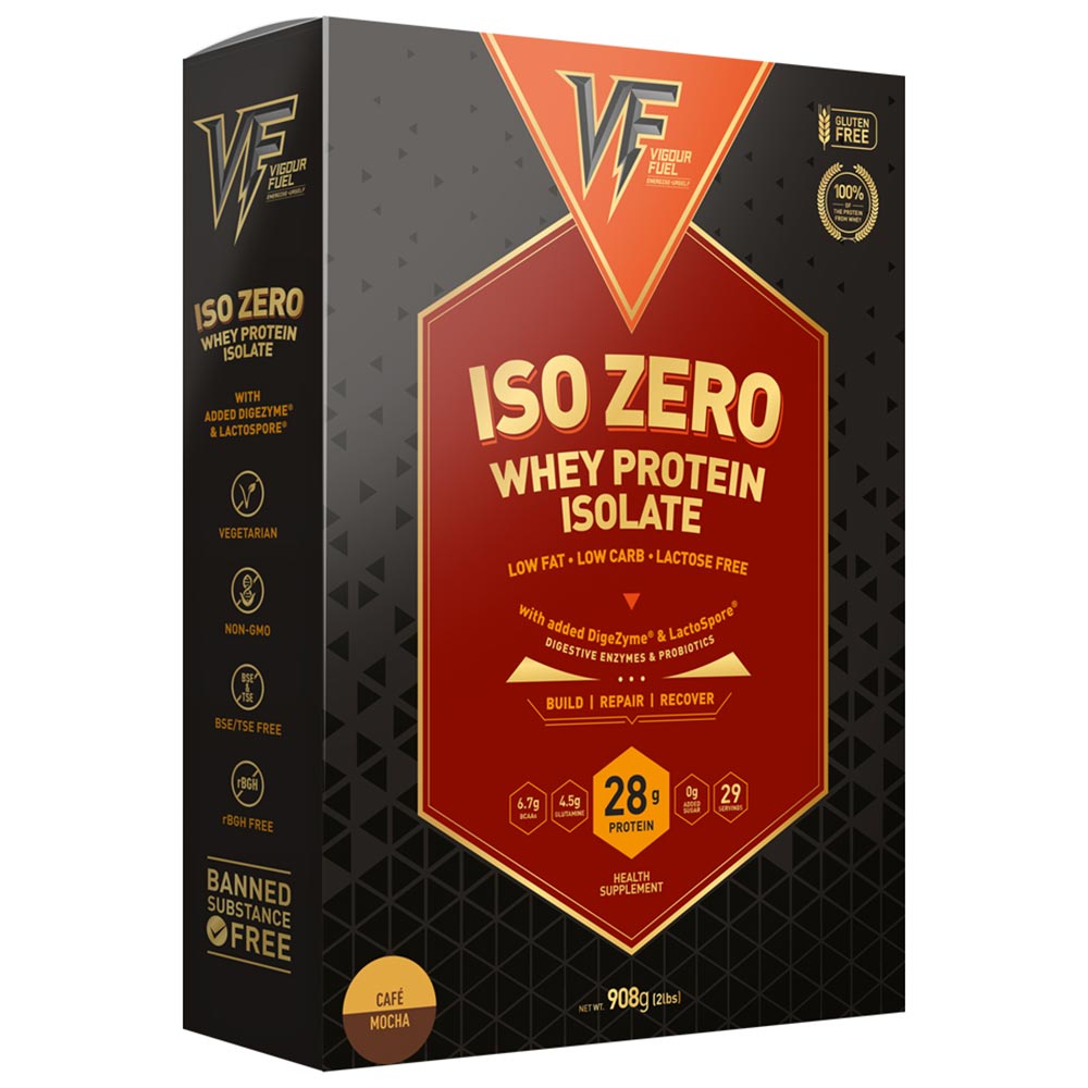 1 - Vigour Fuel Iso Zero Whey Protein Isolate,  2 lb  Cafe Mocha 