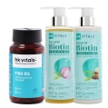 Biotin Shampoo & Conditioner & Fish Oil 60 caps Combo