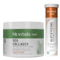 Skin Radiance Collagen 120 g Veg Orange & Glutathione Effervescent Orange 15 Tabs Combo