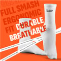 1 - Smash Socks,  White - Sock it Up  Crew Length 