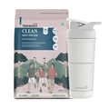 TrueBasics Clean Whey Protein Isolate 2.2 lb Vanilla & Steel Pro Shaker 700 ml Combo