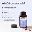 4 - HK Vitals Chelated Iron + with Zinc Vitamin B12 & Vitamin C,  60 capsules