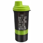 Greenbee Protein Shaker, Green & Black (Zest) 500 ml