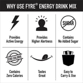 use - Fyre Energy Drink Mix,  15 sachets/pack  Orange 