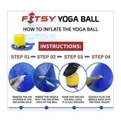 4 - Fitsy Yoga Ball with Pump,  Blue  55 cm 