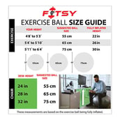 4 - Fitsy Yoga Ball with Pump, Blue 75 cm