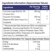 Supplement - HealthXP Essential Series Curcumin C3 with Bioperine,  60 capsules 