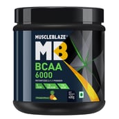 1 - MuscleBlaze BCAA 6000 OP, 0.88 lb 50 Servings Pineapple