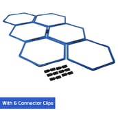 Fitsy Hexagonal Agility Ring (AR2415),  20 Inches 6 Piece  Blue 