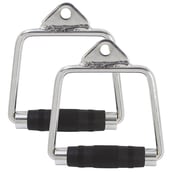 Fitsy Single Rubber D Handle -2PC,  Silver and Black 