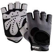 Fitsy Gym Gloves with Padding,  Grey  Medium 