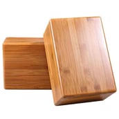 Fitsy Wooden Yoga Block, Brown 2PC 23 x 15 x 7.5 cm