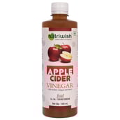 Nutriwish Apple Cider Vinegar with Mother and Honey,  0.5 L  Unflavoured 