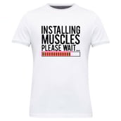 1 - Gym Brute Installing Muscle T-Shirt,  White  XL 