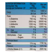 supplement - International Protein BCAA 2:1:1, 0.59 lb 27 Servings Honeydew Melon