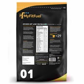 Back - MyFitFuel Advance MFF Whey Protein 80, 2.2 lb Rich Chocolate Delight