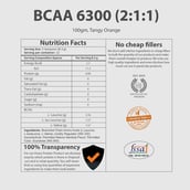 supplement - MyFitFuel MFF BCAA 6300 2:1:1,  0.22 lb  12 Servings  Tangy Orange 