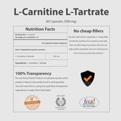 supplement - MyFitFuel L Carnitine L Tartrate 500 mg, 60 capsules Unflavoured